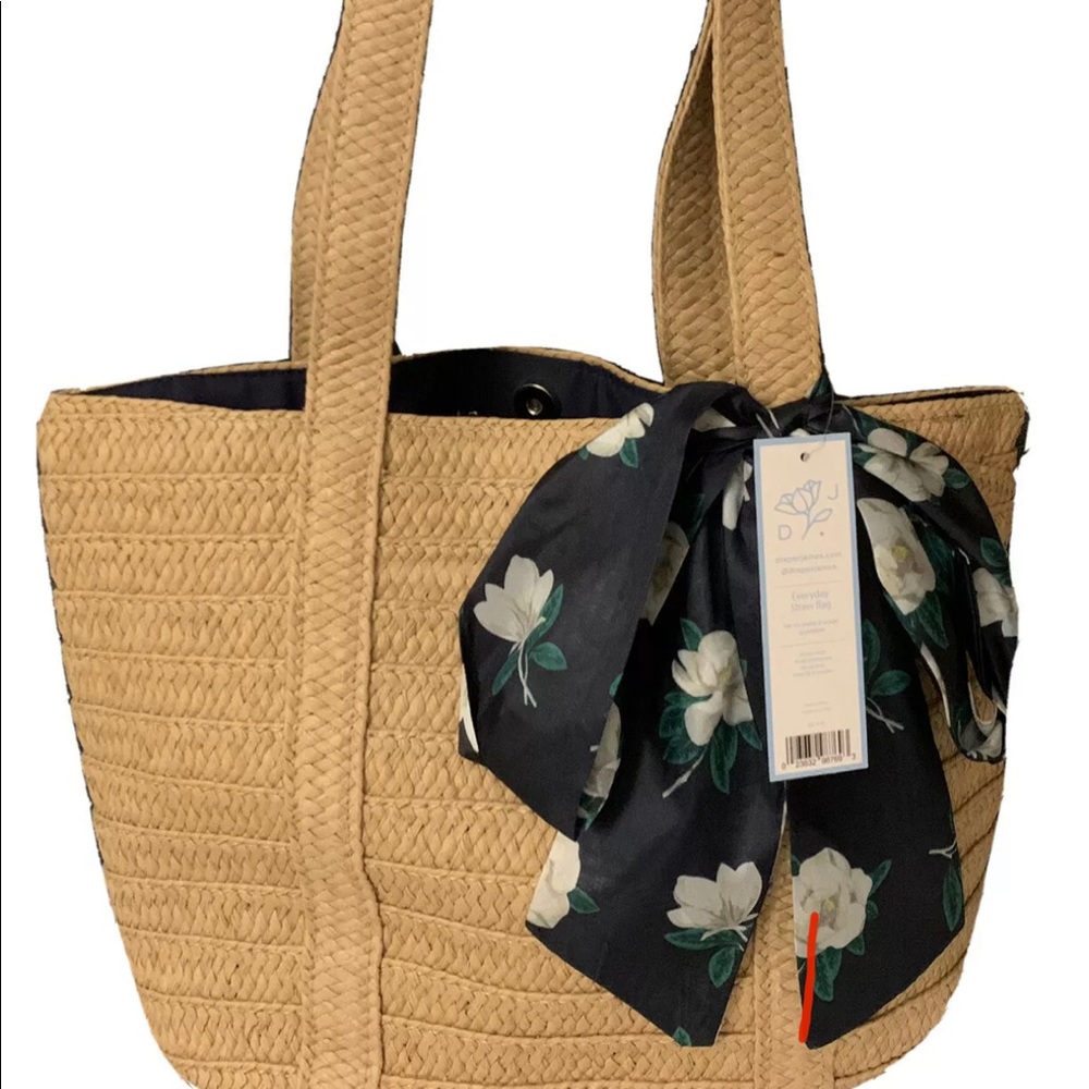 Draper James straw tote bag